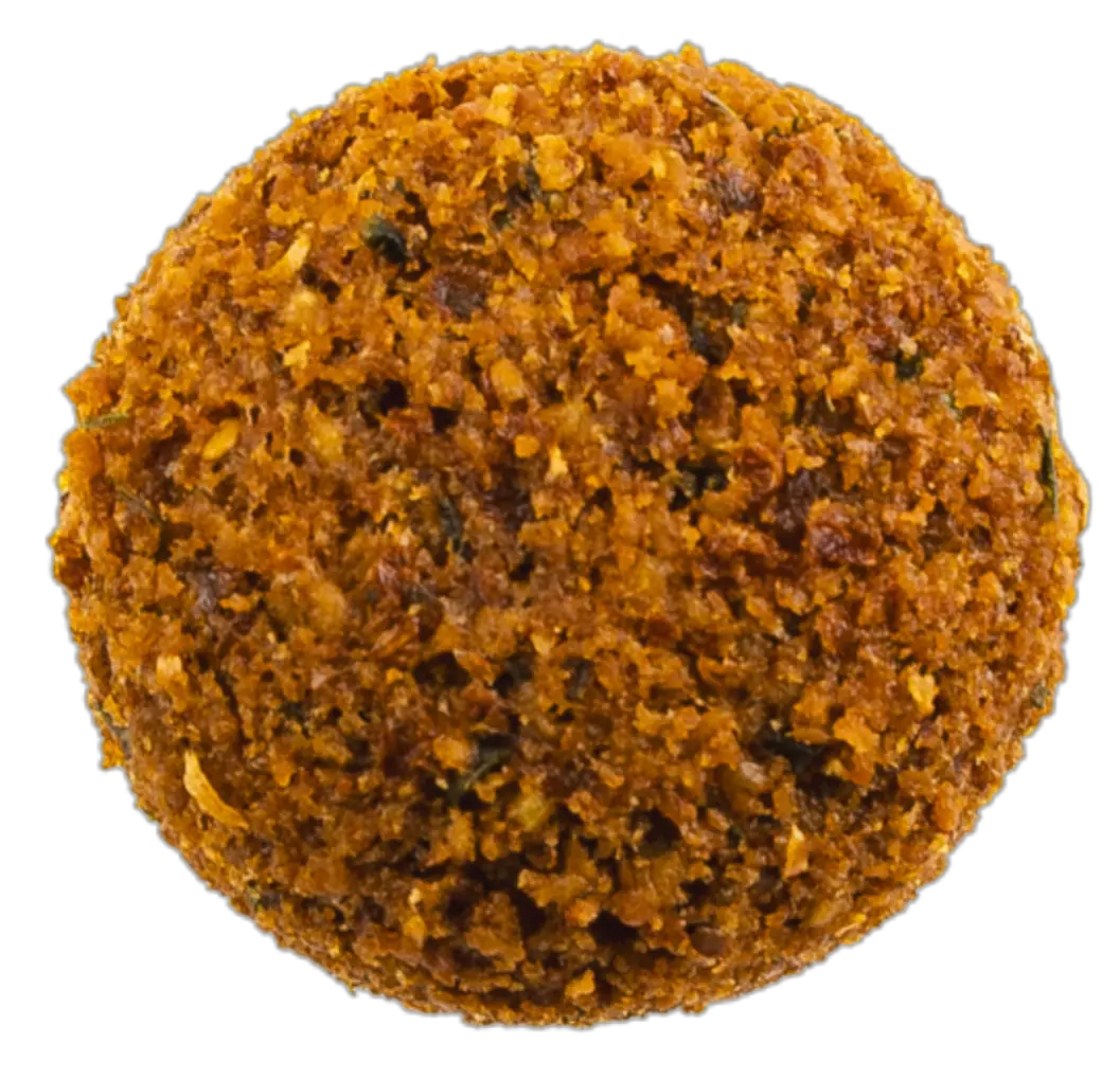 Closeup of classic falafel